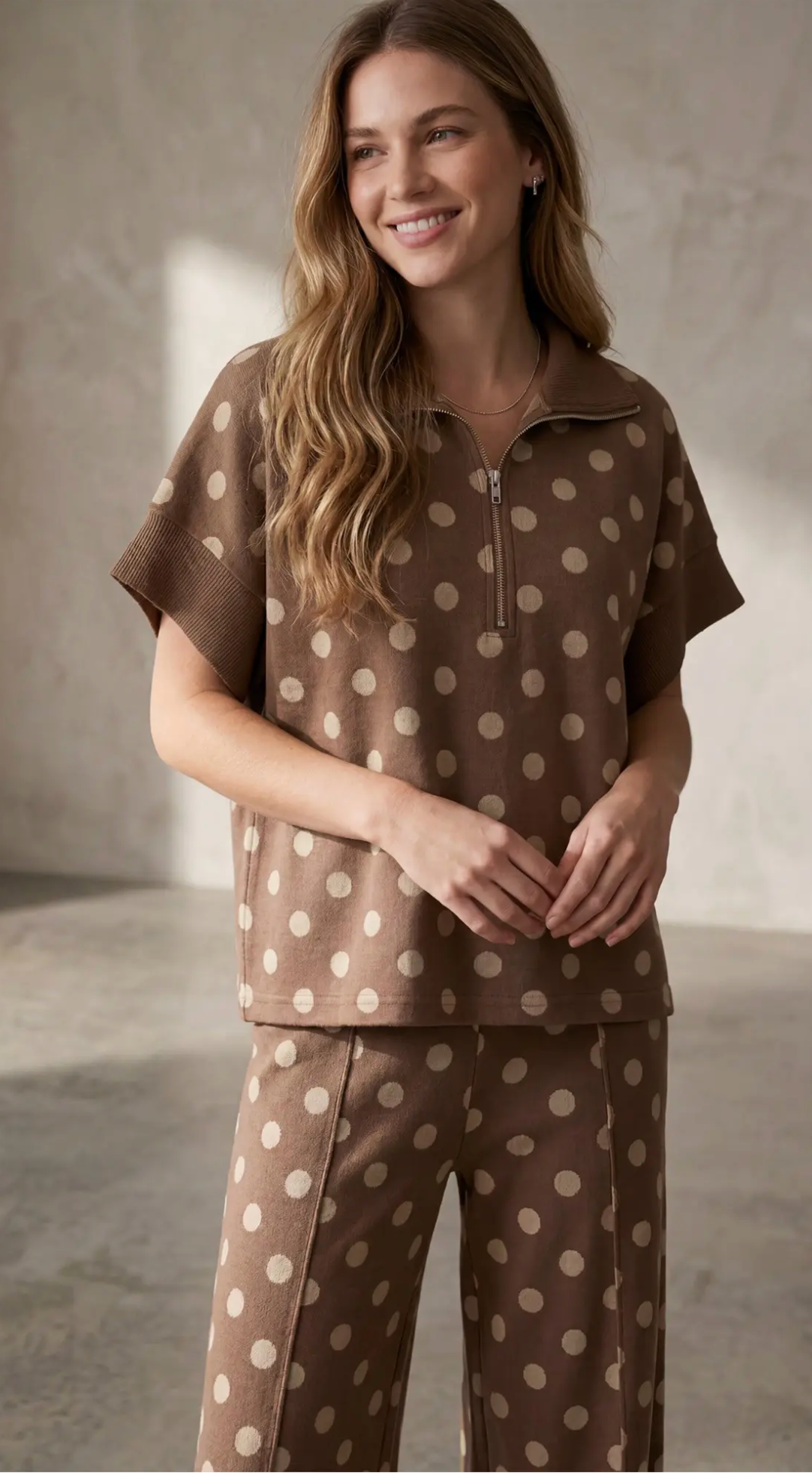 The Classic Brown Polka Dot Set