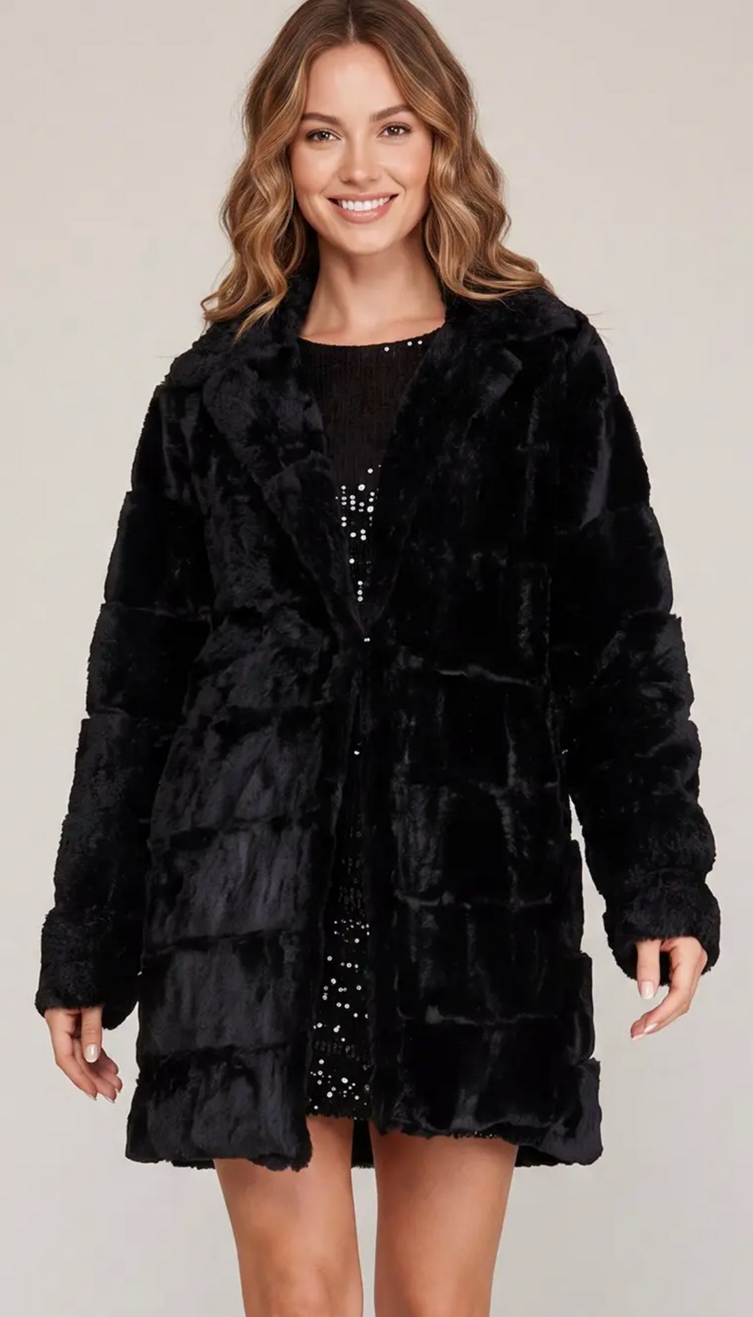 Black Faux Fur Jacket