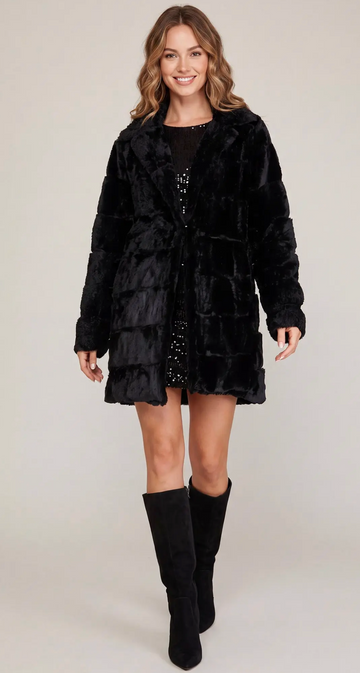 Black Faux Fur Jacket
