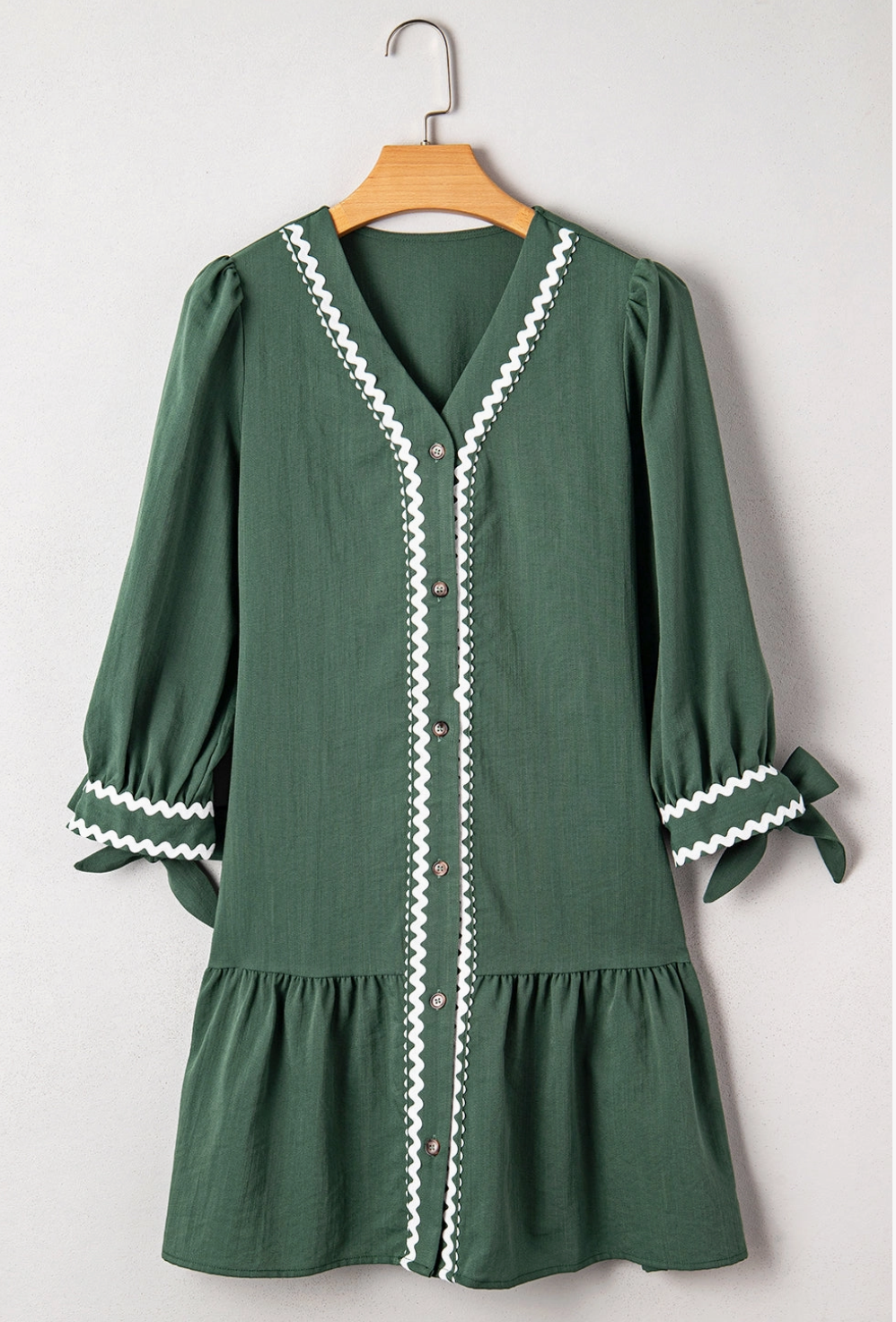 Ricrac Colorblock Trim Dress