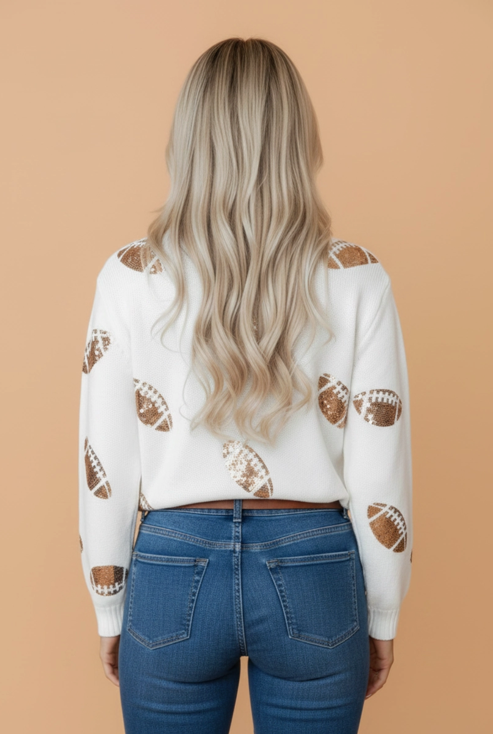 Game Day Football Sequin Sweater