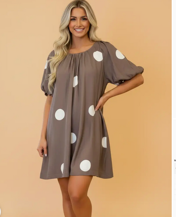 Polka Dot Bow Tie Back Dress