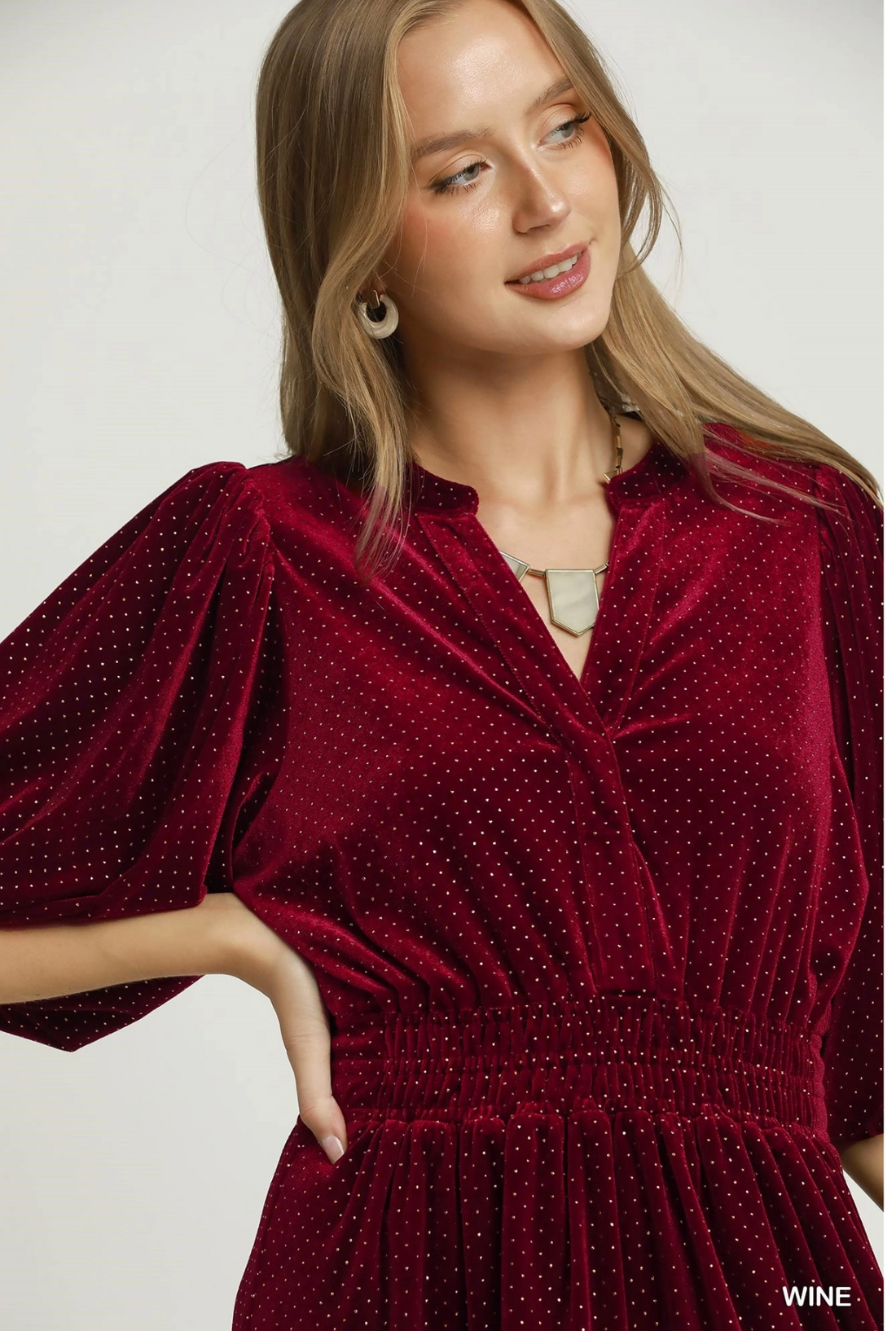 Velvet Swiss Dot Tiered Dress