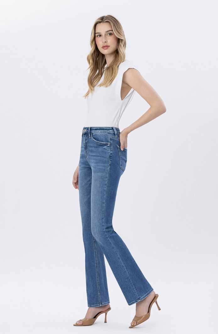 High Rise Stretch Slim Bootcut Jeans