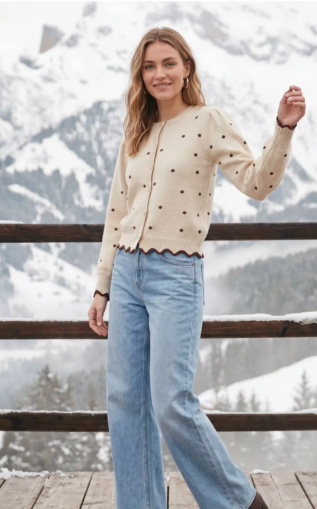 Charming Polka Dot Cardigan
