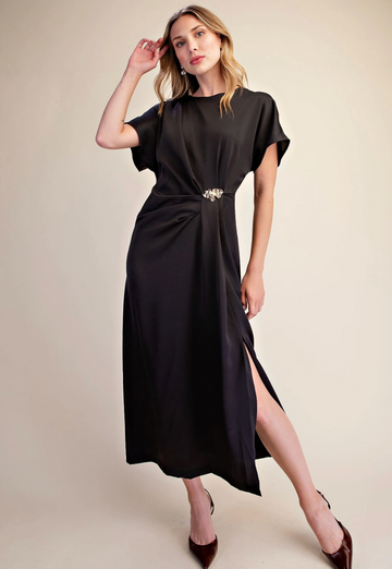 Stunning Satin Black Dress
