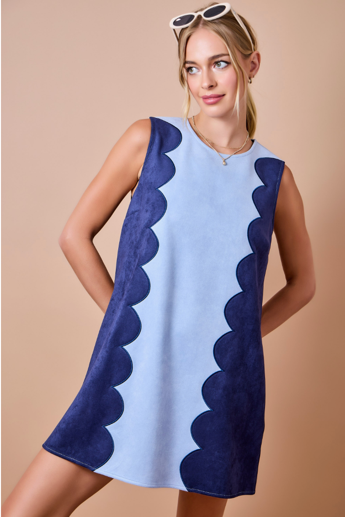 Partying In The Sip Suede Dress