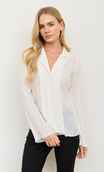 Beautiful Textured Plisse' Top