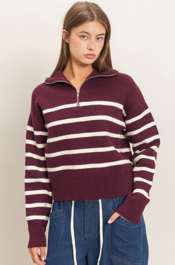 Vibrant Striped Printed Sweater