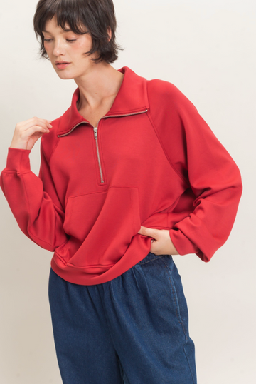 Comfy Half-Zip Pullover and Pant Set