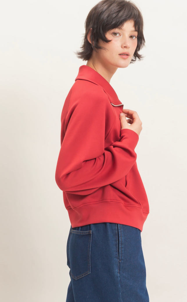 Comfy Half-Zip Pullover and Pant Set
