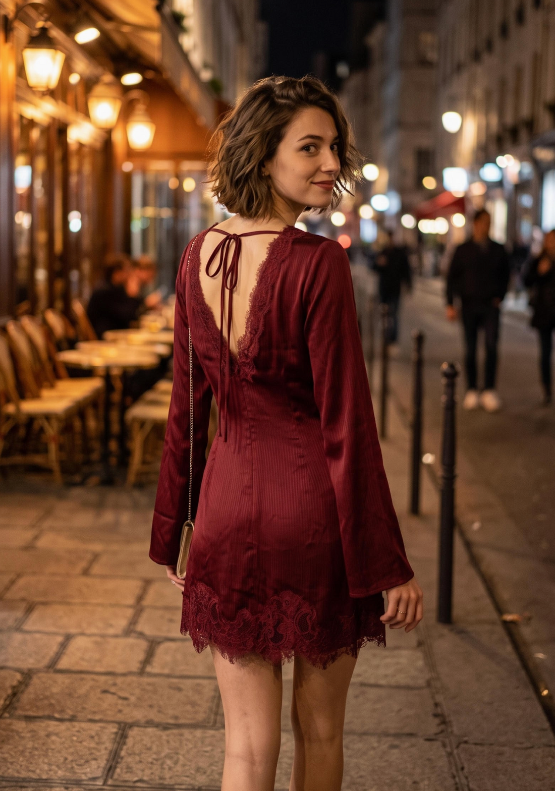 Flattering Silk Lace Dress