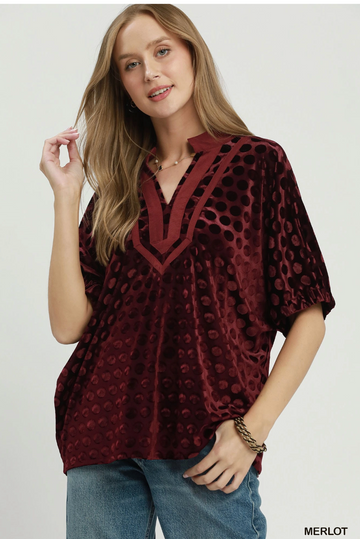 Elegant Polka Dot Blouse