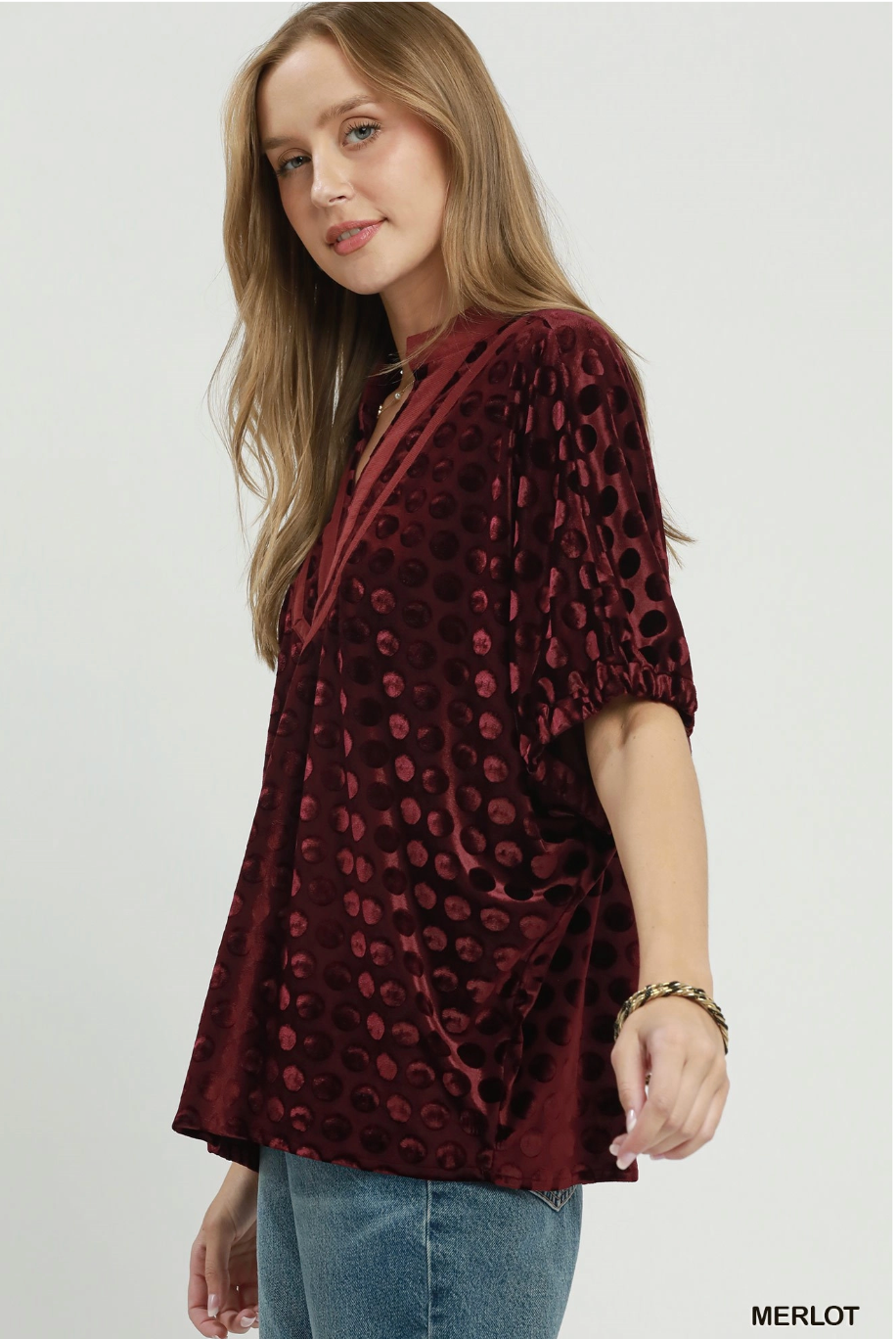 Elegant Polka Dot Blouse
