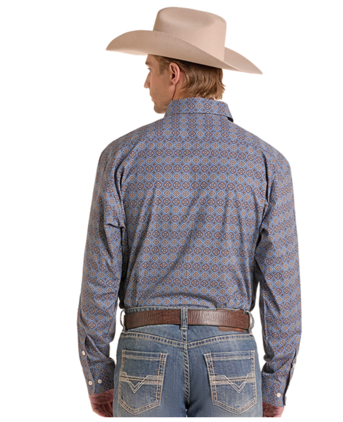 Men's Medallion Print Button Down