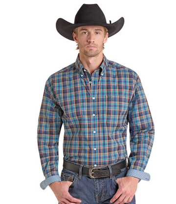 Men's Plaid L/S Button Down