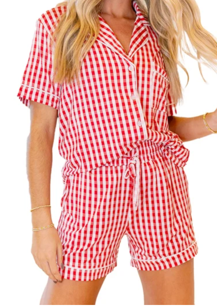 LuLu Mac Pajamas - Red Gingham