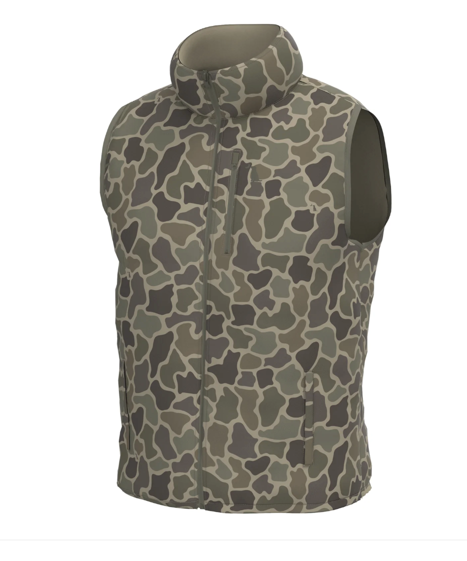 Duck Down Vest - Brush Camo