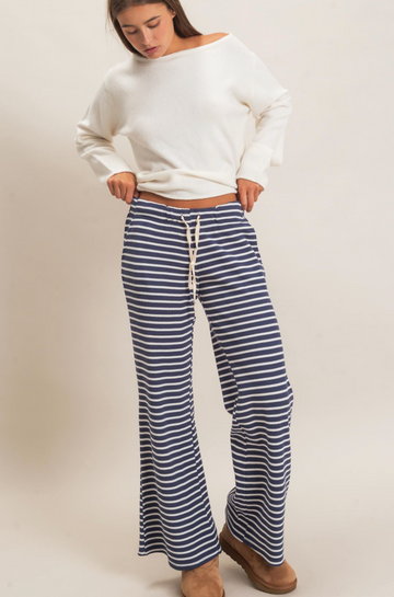 Striped Waffle Knit Pants