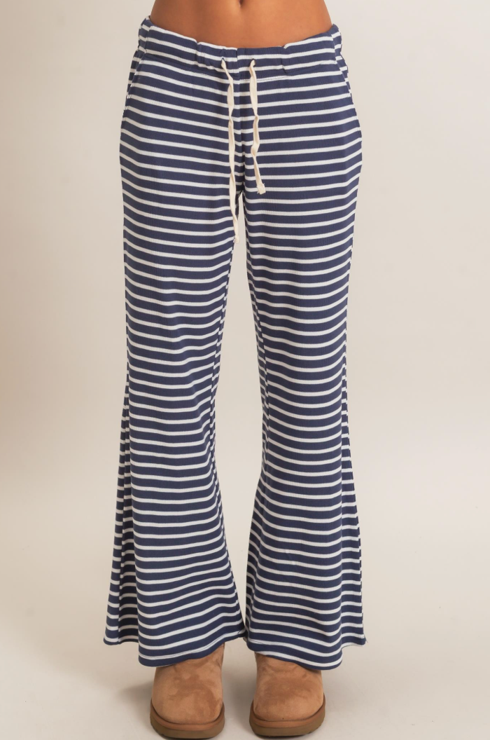 Striped Waffle Knit Pants