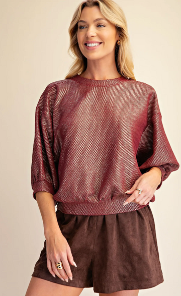 Stunning Metallic Sweatshirt