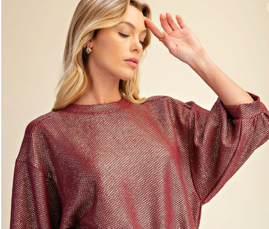 Stunning Metallic Sweatshirt