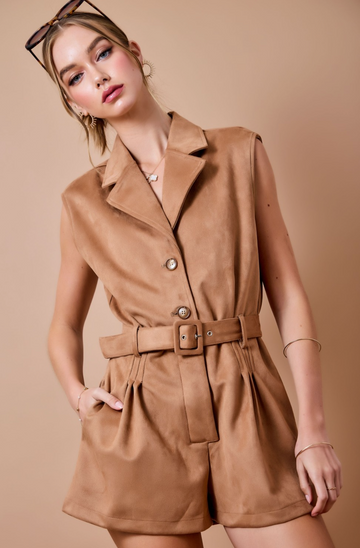 The Fall Suede Romper
