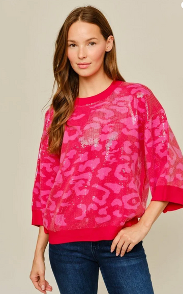 Add Some Sparkle Leopard Top