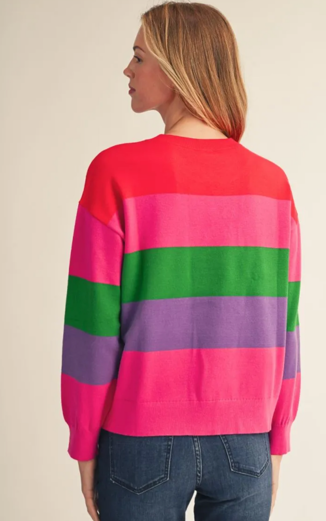 Christmas Colorblock Sequin Jolly Top
