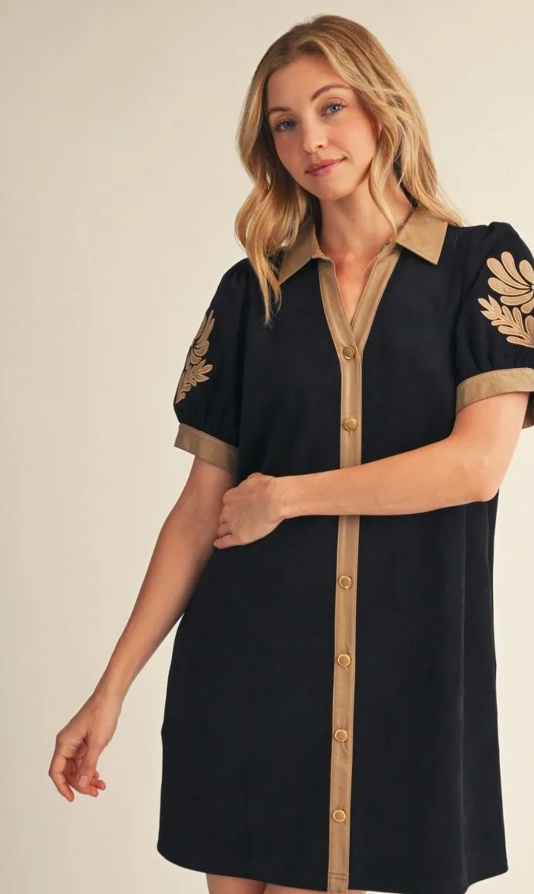 Charming Suede Detailed Dress