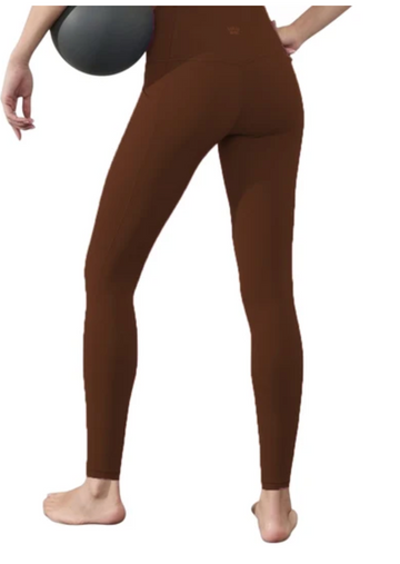 LuLu Mac Solid Brown Legging