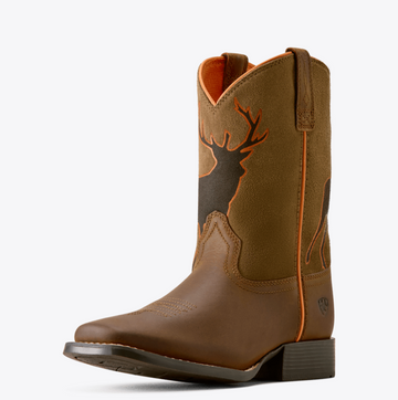 Ariat Youth Trail Cam Wide Square Toe Western Boot #10080342