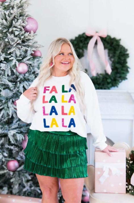 "Fa La La" Christmas Top