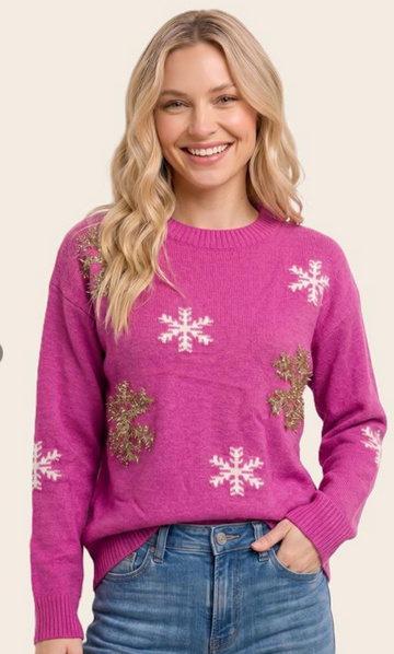 Festive Charm Snowflake Top