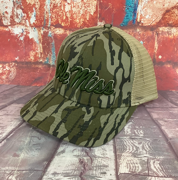 Script Ole Miss Puff Bottomland Hat - Balsa