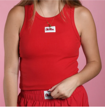 LuLu Mac Ole Miss Tank Top - Red
