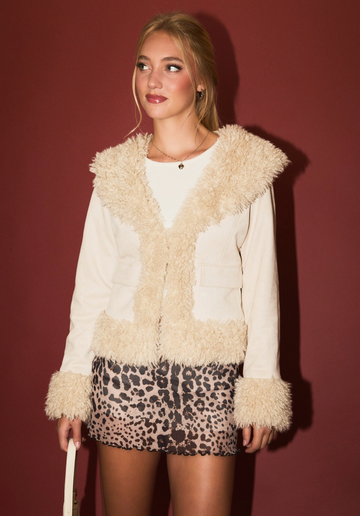 Shaggy Faux Fur Suede Jacket