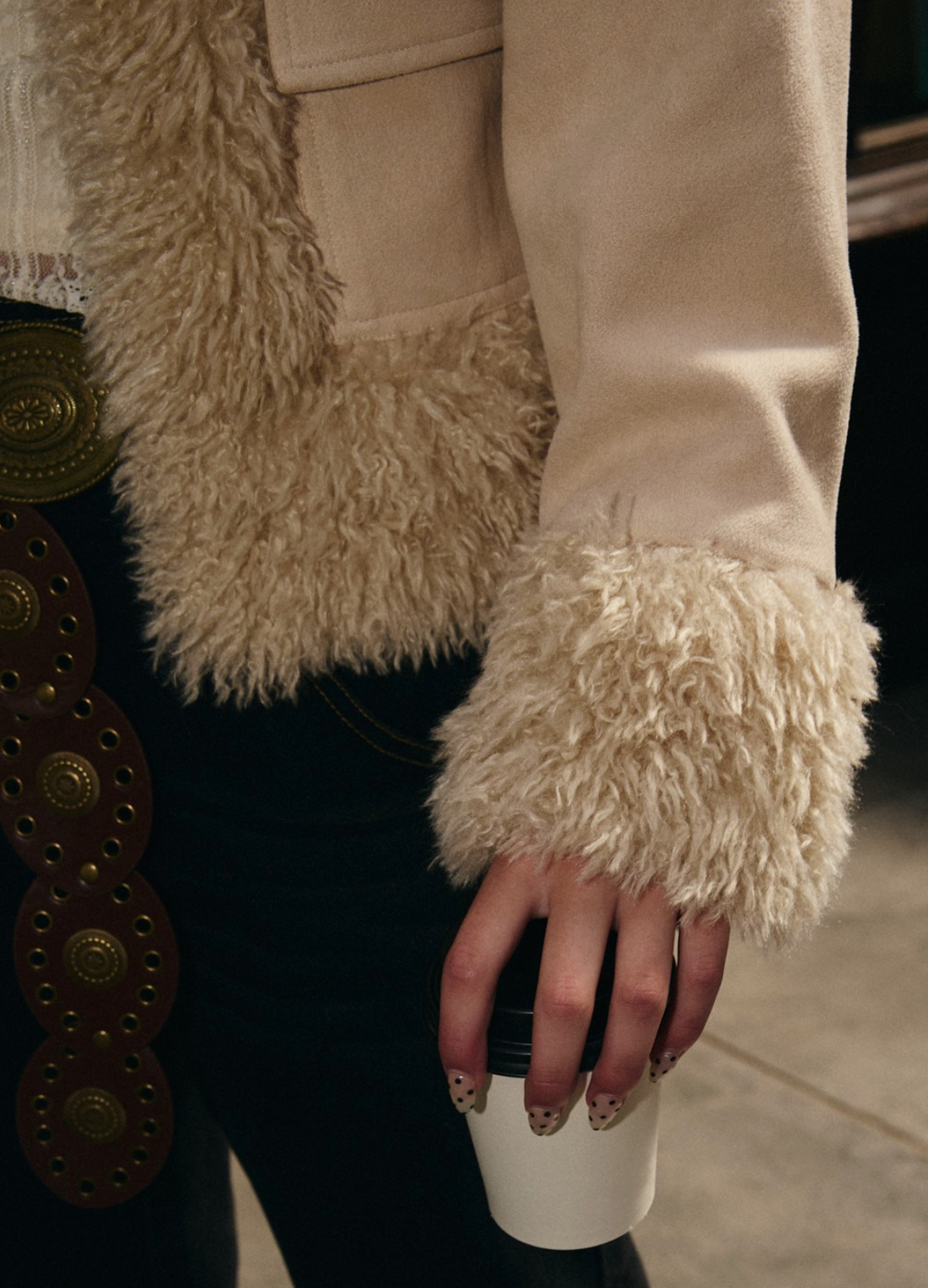 Shaggy Faux Fur Suede Jacket