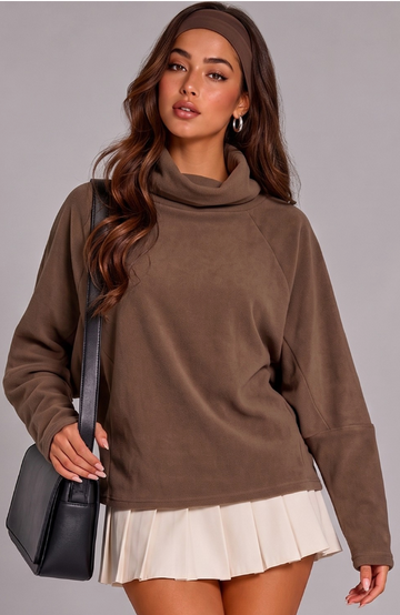 Cozy Soft Mocha Knit Top