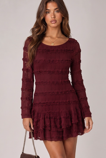 Romantic Rich Ruffled Tiered Dress