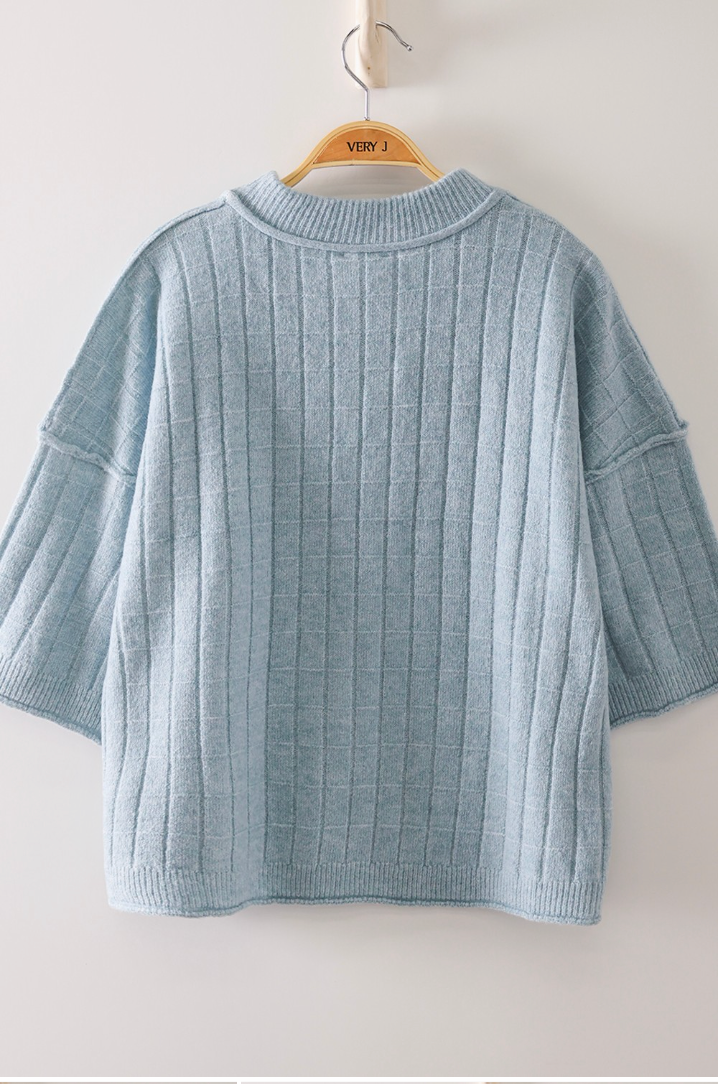 Cozy And Comfy Ribbed Knit Sweater