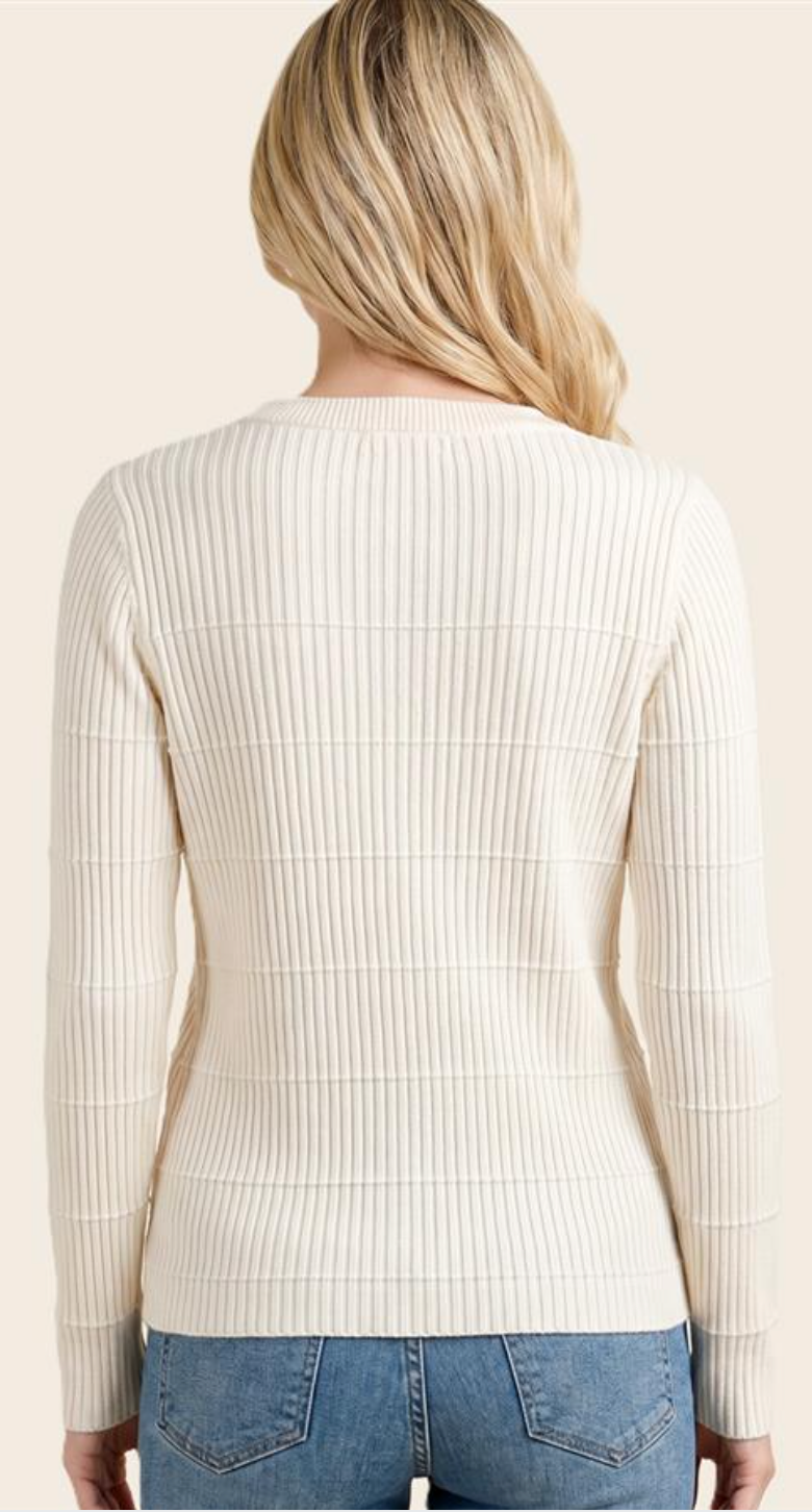 Classic Pintuck Striped Sweater