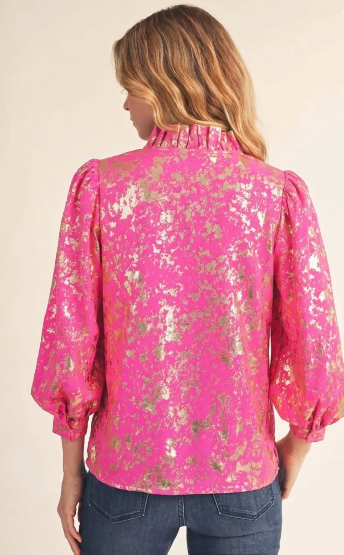 Pink Metallic Shimmering Top