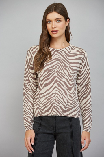 Lightweight Animal Print Sweater