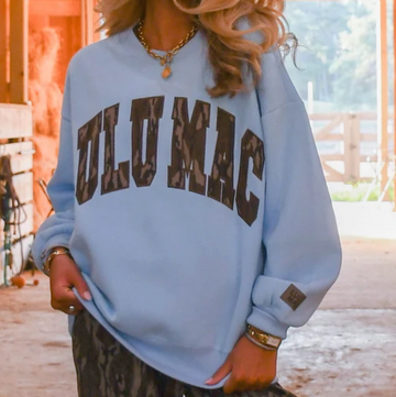 LuLu Mac Mossy Oak Bottomland Sweatshirt - Light Blue