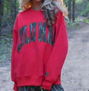 LuLu Mac Mossy Oak Bottomland Sweatshirt - Red