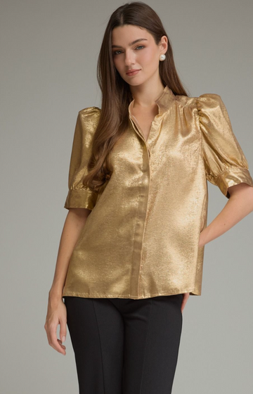 Polished Gold Metallic Top