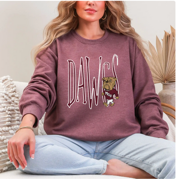 Distressed Miss State Dawgs Sweatshirt