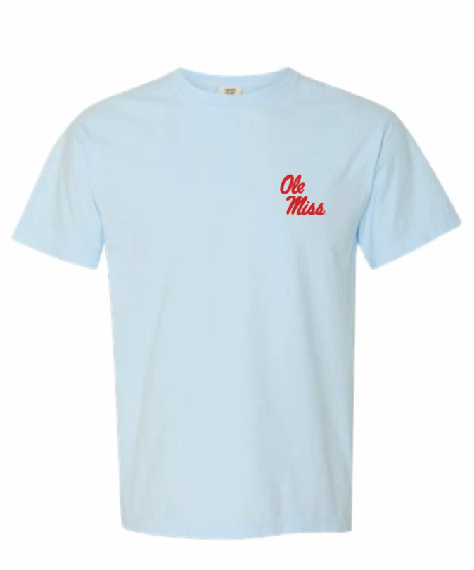 Ole Miss Script Camo Tee