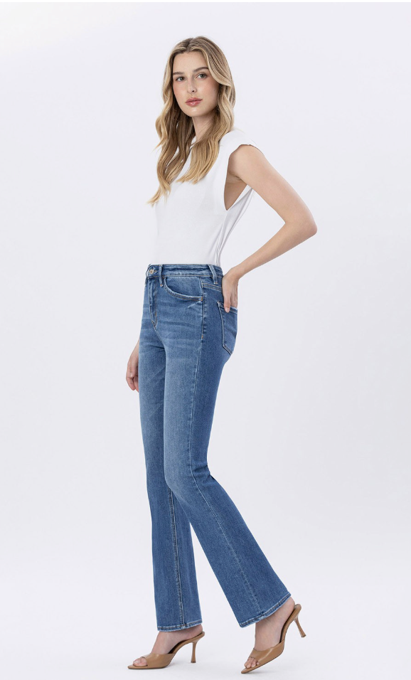 High Rise Stretch Slim Bootcut Jeans
